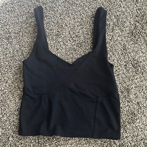 Abercrombie & Fitch - Black Corset-style crop tank top, Size XXS